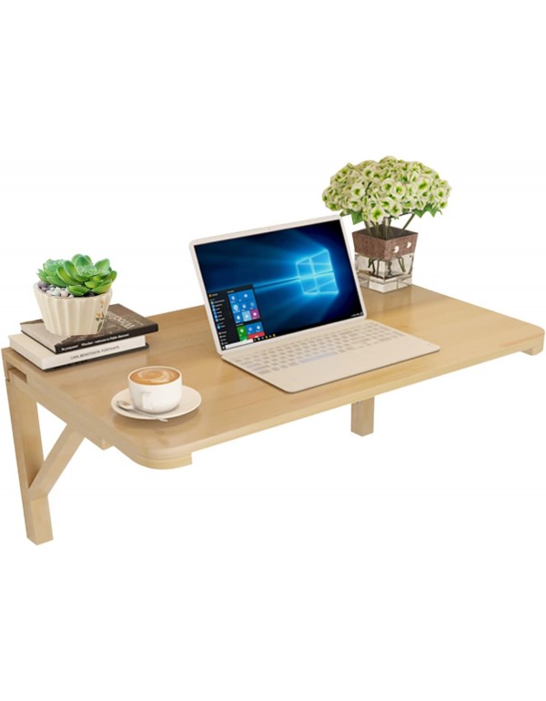 (29.5" Lx19.6 W) Wall Mounted Folding Table, Wall Mounted Fold Down Desk, Wood Space Saving Furniture, for Dining, Room, Study, Kitchen, Bathroom or Laundry Room