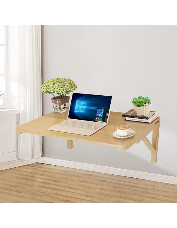 (29.5" Lx19.6 W) Wall Mounted Folding Table, Wall Mounted Fold Down Desk, Wood Space Saving Furniture, for Dining, Room, Study, Kitchen, Bathroom or Laundry Room