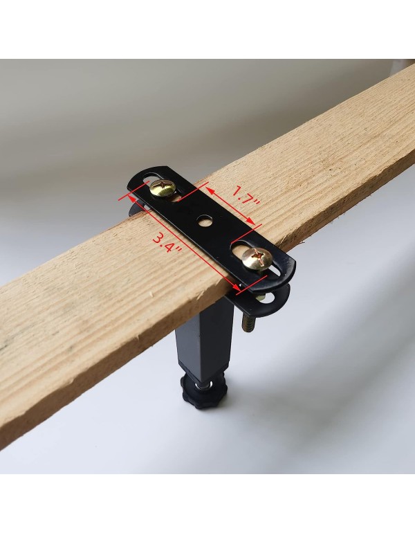 ruiru bro 4Pcs Adjustable Height Center Support Leg for Bed Frame, Steel Bed Frame or Wooden Bed Center Slat Support Leg, Sofa Furniture Cabinet Feet (Grey, Height:5.9 to 8.6 inch)